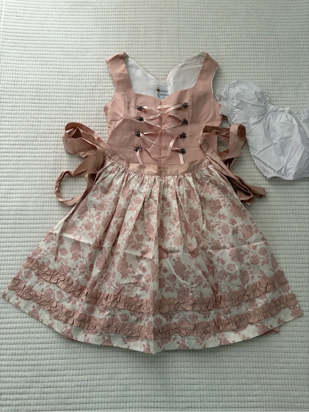 Trachten Dress/Folk Dress/German Dress/Oktoberfest Women’s Clothing Blush Pink